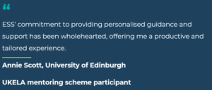 Testimonial of UKELA mentoring scheme participant